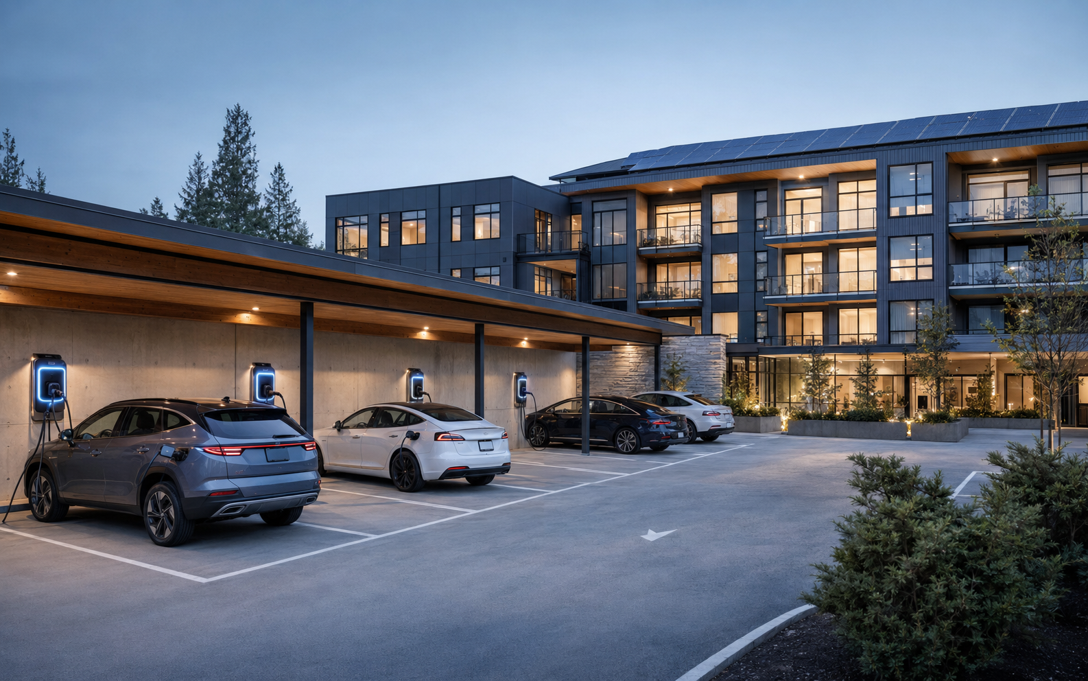 Strata building with EV charging and electrical upgrades